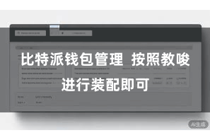 比特派钱包管理 按照教唆进行装配即可