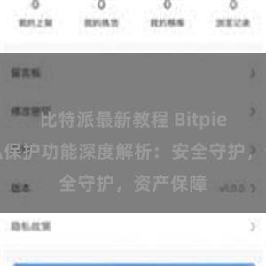 比特派最新教程 Bitpie钱包隐私保护功能深度解析：安全守护，资产保障