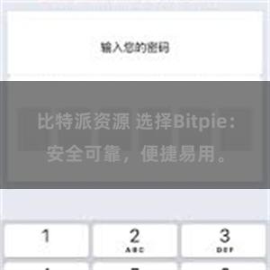 比特派资源 选择Bitpie：安全可靠，便捷易用。