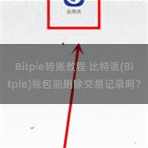 Bitpie转账教程 比特派(Bitpie)钱包能删除交易记录吗？