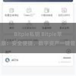 Bitpie私钥 Bitpie苹果版：安全便捷，数字资产一键管理