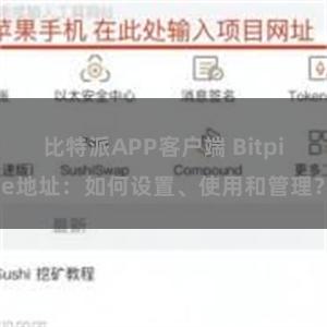 比特派APP客户端 Bitpie地址：如何设置、使用和管理？